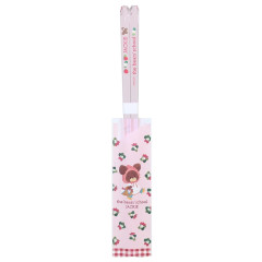 Japan The Bear's School Clear Chopsticks 23cm - Strawberry