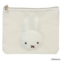 Japan Miffy Flat Mini Pouch - Miffy : Bruna Basic Wrappen Ivory - 1