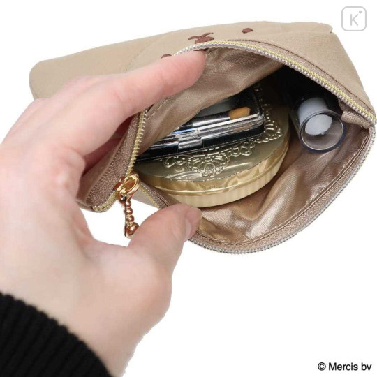 Japan Miffy Flat Mini Pouch - Boris : Bruna Basic Wrappen Cappuccino - 3