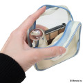 Japan Miffy Square Cosmetic Pouch - Miffy : Bruna Bicolor Mesh Ivory Blue - 3