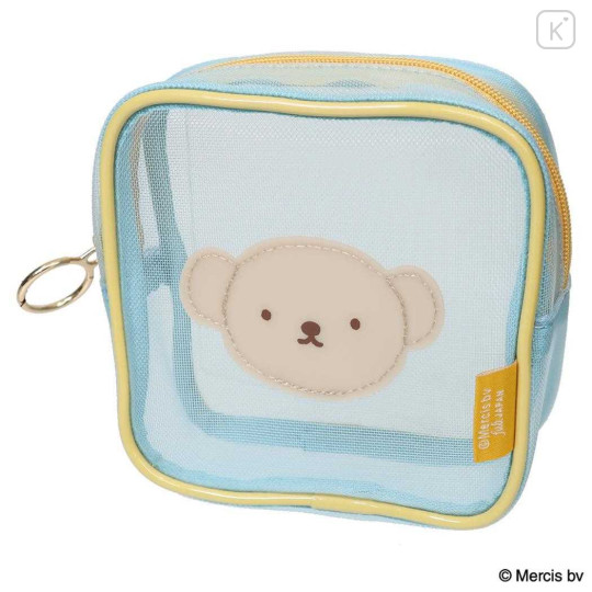 Japan Miffy Square Cosmetic Pouch - Boris : Bruna Bicolor Mesh - 1