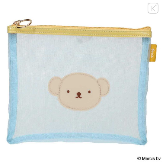 Japan Miffy A5 Flat Pouch - Boris : Bruna Bicolor Mesh - 1