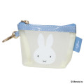 Japan Miffy Triangular Mini Pouch - Miffy : Bruna Bicolor Mesh Ivory Blue - 1