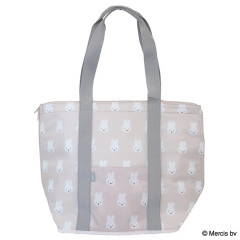 Japan Miffy Insulated Cooler Shopping Bag - Miffy : Cool Face Beige Grey