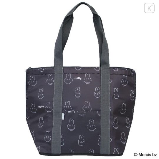 Japan Miffy Insulated Cooler Shopping Bag - Miffy : Cool Face Ghost Black - 1