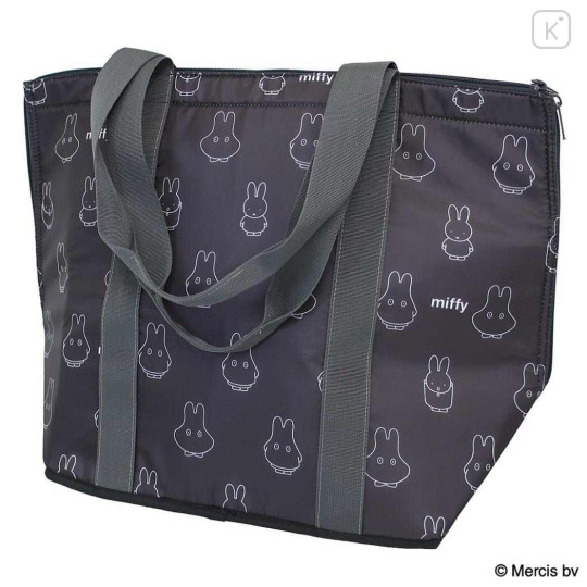 Japan Miffy Insulated Cooler Shopping Bag - Miffy : Cool Face Ghost Black - 2