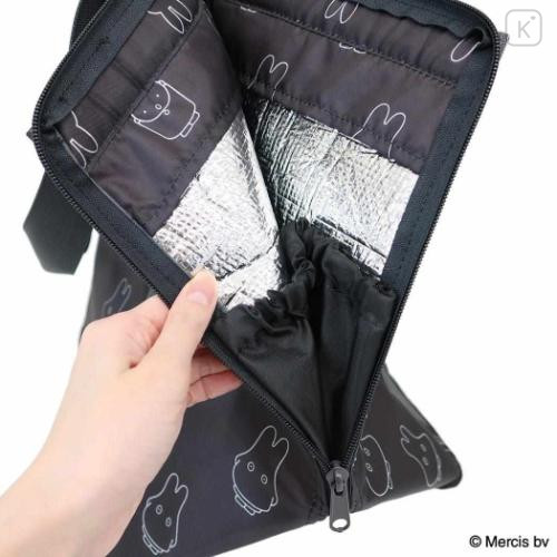 Japan Miffy Insulated Cooler Shopping Bag - Miffy : Cool Face Ghost Black - 4