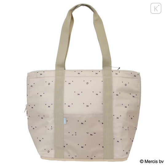 Japan Miffy Insulated Cooler Shopping Bag - Miffy : Cool Face Beige Brown - 1