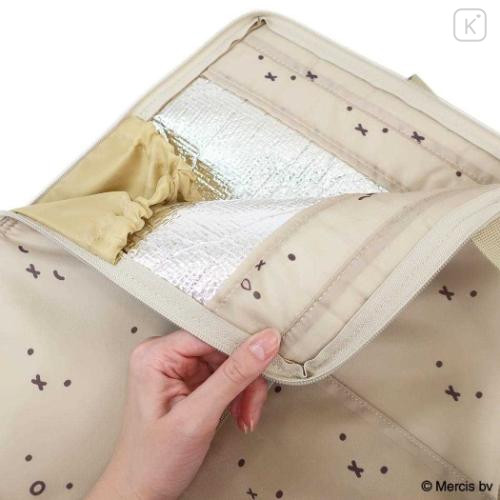 Japan Miffy Insulated Cooler Shopping Bag - Miffy : Cool Face Beige Brown - 4