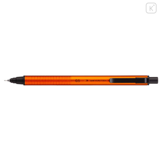 Japan Uni Kuru Toga Metal Mechanical Pencil - 0.5mm Sunrise Orange - 3