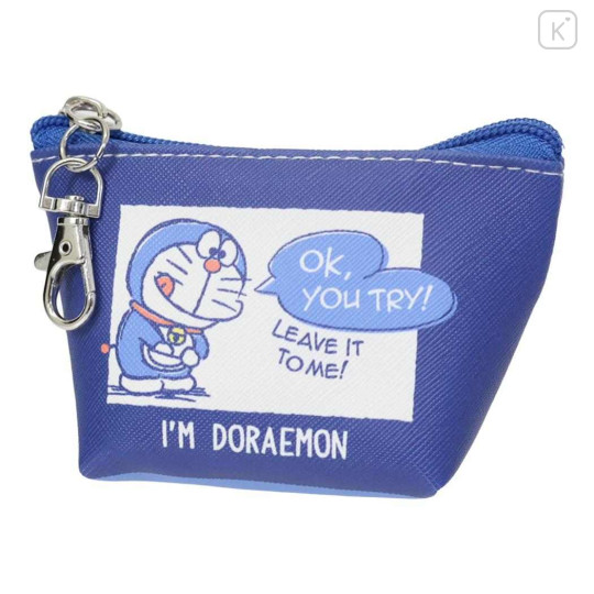 Japan Doraemon Triangular Mini Pouch - Doraemon : I Am Happy To Help - 1