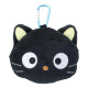 Japan Sanrio Face-Shaped Pouch with Carabiner - Chococat