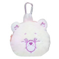 Japan Care Bears Face-shaped Pouch with Carabiner - True Heart Bear - 1