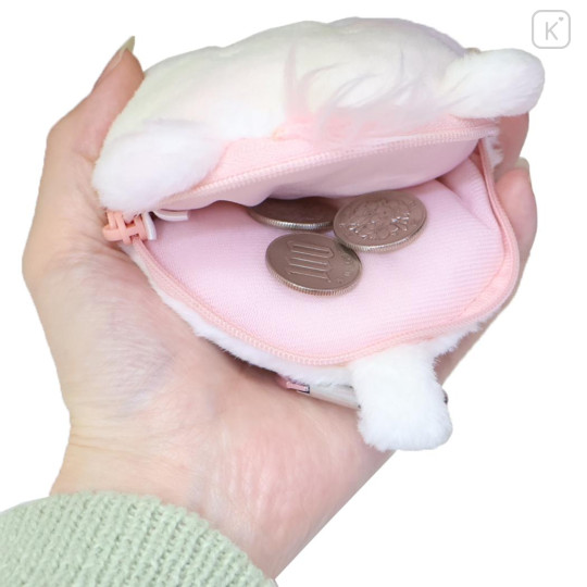 Japan Care Bears Face-shaped Pouch with Carabiner - True Heart Bear - 3