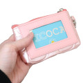 Japan Sanrio Pass Case Card Holder Pouch - Hello Kitty : Glossy Pearlescent Embossed Pearl Strap - 2