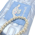 Japan Sanrio Pass Case Card Holder Pouch - Cinnamoroll : Glossy Pearlescent Embossed Pearl Strap - 4