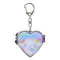 Japan Sanrio Locket Mirror Keychain - Cinnamoroll : Milk Love Heart - 1