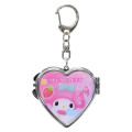 Japan Sanrio Locket Mirror Keychain - My Melody & My Sweet Piano : Love Heart - 1