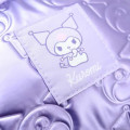 Japan Sanrio Round Cosmetic Pouch - Kuromi : Glossy Pearlescent Embossed - 4