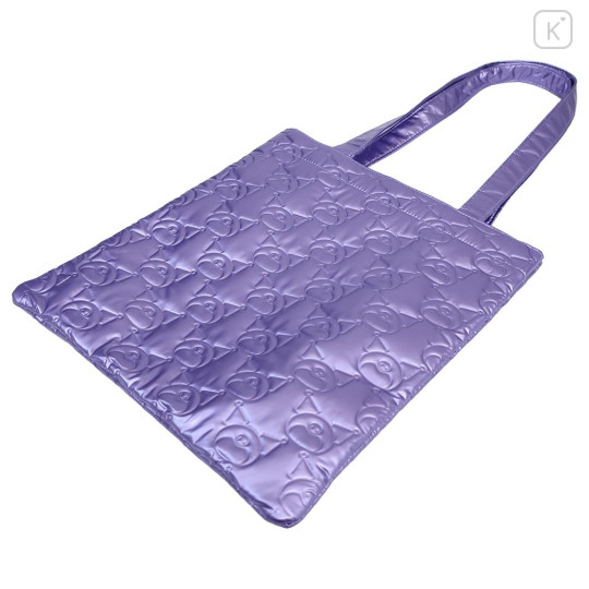 Japan Sanrio Tote Bag - Kuromi : Glossy Pearlescent Embossed - 2