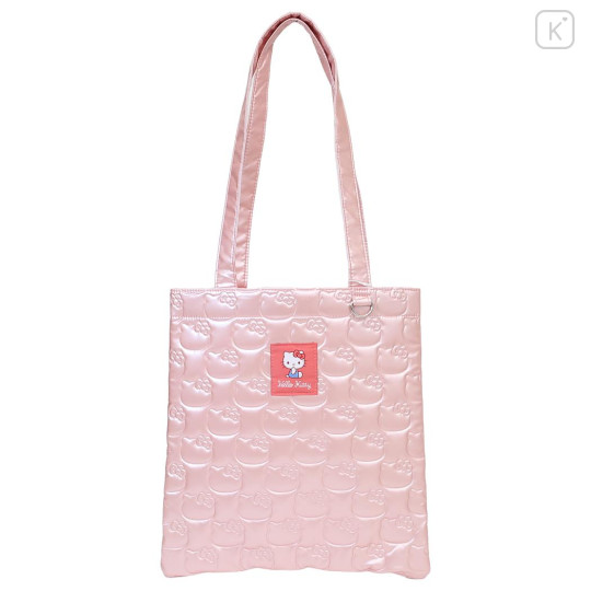 Japan Sanrio Tote Bag - Hello Kitty : Glossy Pearlescent Embossed - 1