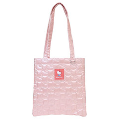 Japan Sanrio Tote Bag - Hello Kitty : Glossy Pearlescent Embossed
