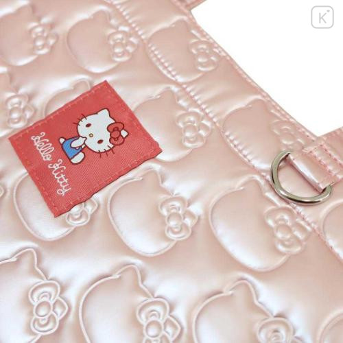 Japan Sanrio Tote Bag - Hello Kitty : Glossy Pearlescent Embossed - 4