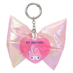 Japan Sanrio Swaying Ribbon Charm Keychain - My Melody : Big Glossy Pearlescent