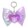 Japan Sanrio Swaying Ribbon Charm Keychain - Kuromi : Big Glossy Pearlescent - 1