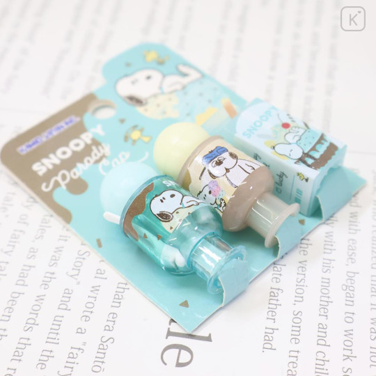 Japan Peanuts Pencil Cap Set - Snoopy : Family Drink Style - 2