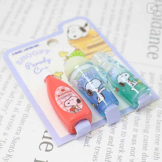 Japan Peanuts Pencil Cap Set - Snoopy : Yum Yum Diner Drink Style - 2