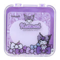 Japan Sanrio Memo Pad with Case - Kuromi : Leopard Ribbon Purple - 1