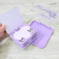 Japan Sanrio Memo Pad with Case - Kuromi : Leopard Ribbon Purple - 2