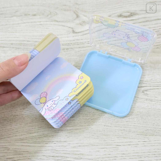 Japan Sanrio Memo Pad with Case - Cinnamoroll : Balloon Blue - 2