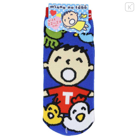 Japan Sanrio Socks - Minna No Tabo : Friends Blue - 1