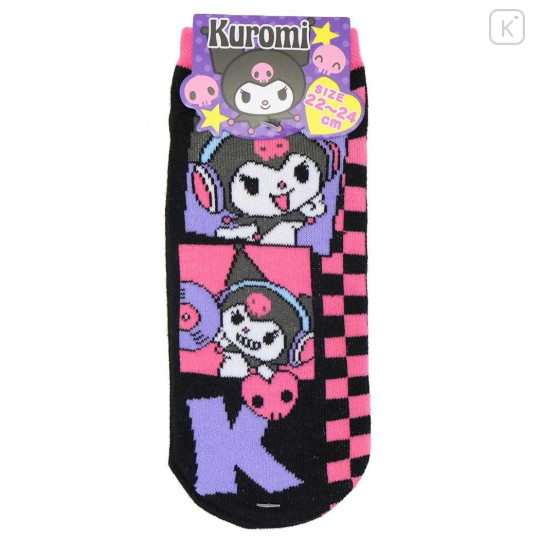 Japan Sanrio Socks - Kuromi : DJ Black Pink - 1