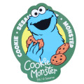 Japan Sesame Street Die-cut Vinyl Sticker - Cookie Monster Green - 1