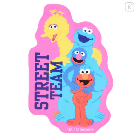 Japan Sesame Street Die-cut Vinyl Sticker - Elmo & Cookie Monster & Bird Street Team - 1