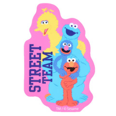 Japan Sesame Street Die-cut Vinyl Sticker - Elmo & Cookie Monster & Bird Street Team