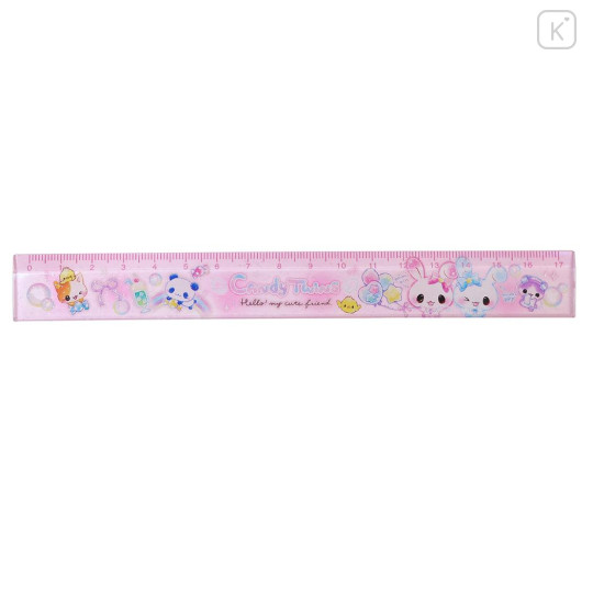 Japan Q-LiA 17cm Ruler - Kira Usa Twins Bubble Rabbit : Heisei Retro Y2K Pink - 1
