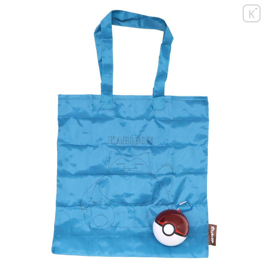 Japan Pokemon Eco Shopping Bag & Pokeball - Snorlax - 1