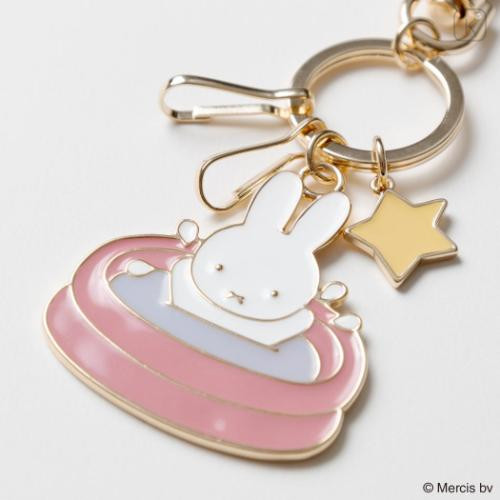 Japan Miffy Alloy Charm Keychain - Miffy : Refreshing Pool Star - 4