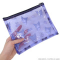 Japan Sanrio A5 Flat Pouch - Kuromi : Purple All Over Pattern - 2