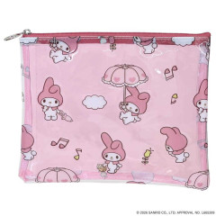 Japan Sanrio A5 Flat Pouch - My Melody : Pink All Over Pattern