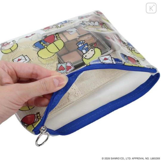 Japan Sanrio A5 Flat Pouch - Patty & Jimmy : All Over Pattern - 3