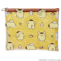 Japan Sanrio A5 Flat Pouch - Pompompurin : Yellow All Over Pattern - 1