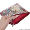 Japan Sanrio A5 Flat Pouch - Characters Red All Over Pattern - 3