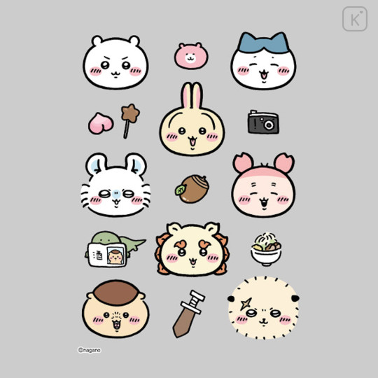 Japan Chiikawa Charapita Iron Print Postcard - Chiikawa : Characters Face - 4