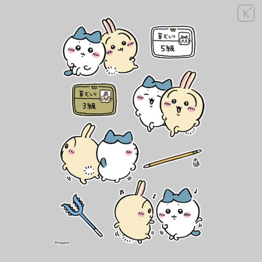 Japan Chiikawa Charapita Iron Print Postcard - Hachiware & Usagi : Happy Dance - 4