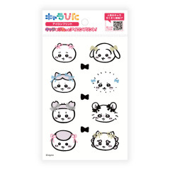 Japan Chiikawa Charapita Iron Print Postcard - Chiikawa : Characters Ribbon Black